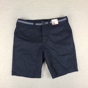 EXPRESS Shorts Mens 33 Blue Slim Above The Knee 9" Preppy Chino 365 Comfort NEW